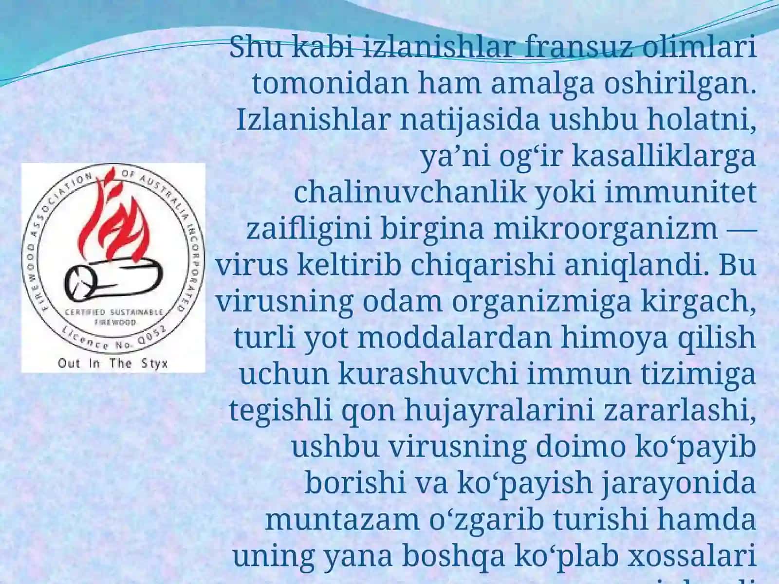 ODAMNING IMMUNITET TANQISLIGI VIRUSI BILAN KASALLANISHI TO’GRISIDA 3