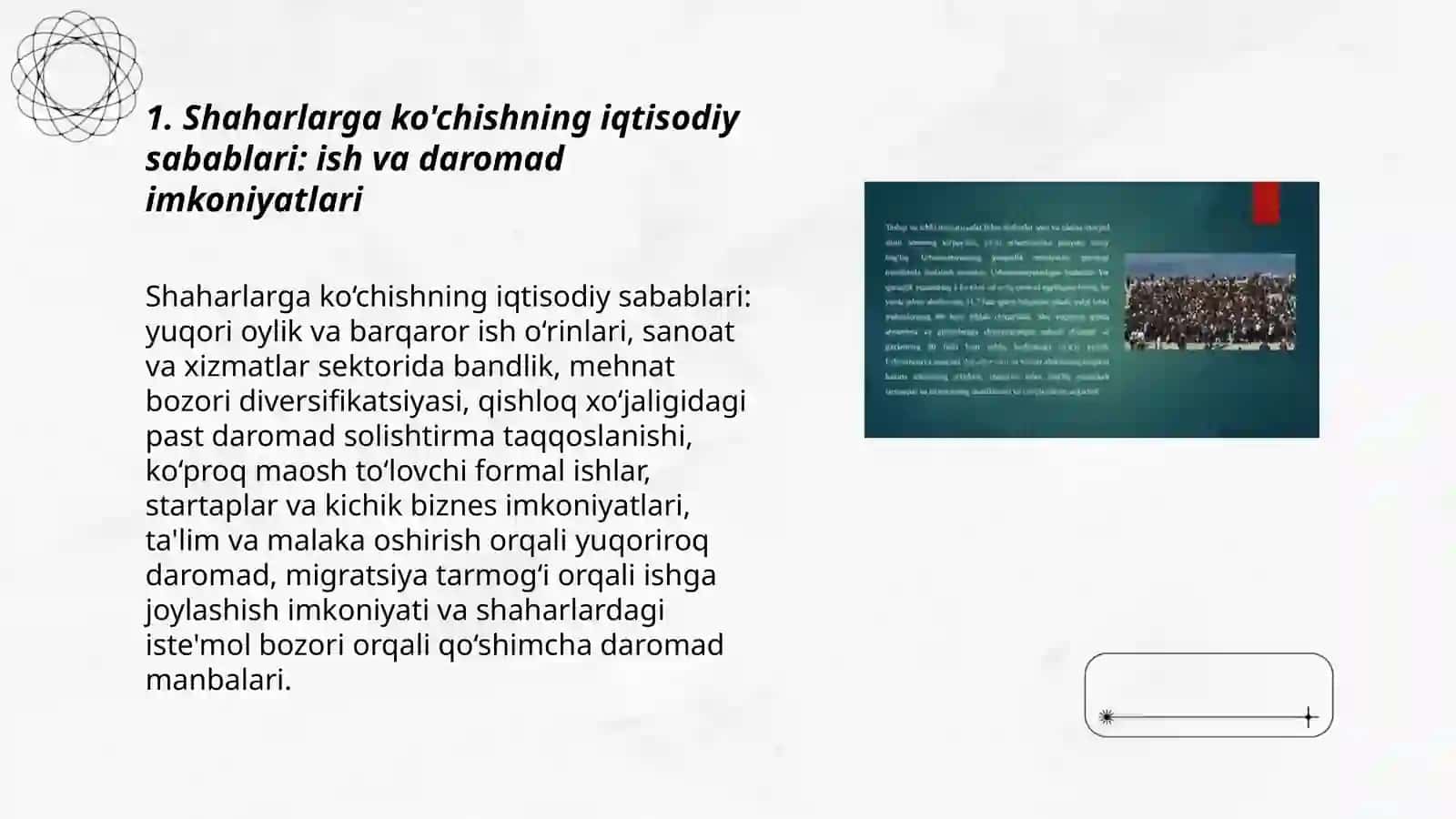 Urbanizatsiya: aholining shaharlarga kôchish sabab va oqibatlari 3