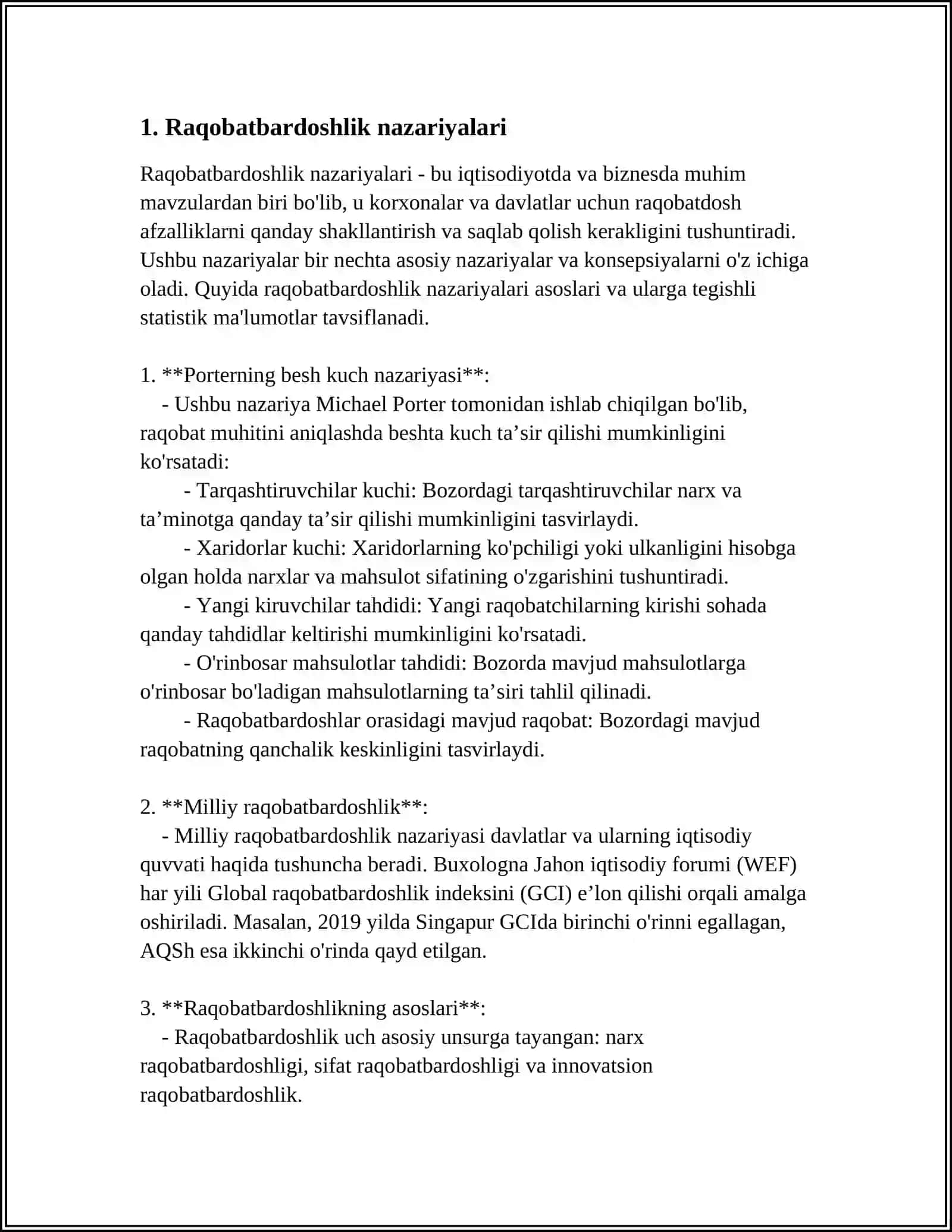 MILLIY IQTISODIYOTNING RAQOBATBARDOSHLIGI VA INNOVATSION SIYOSAT 3
