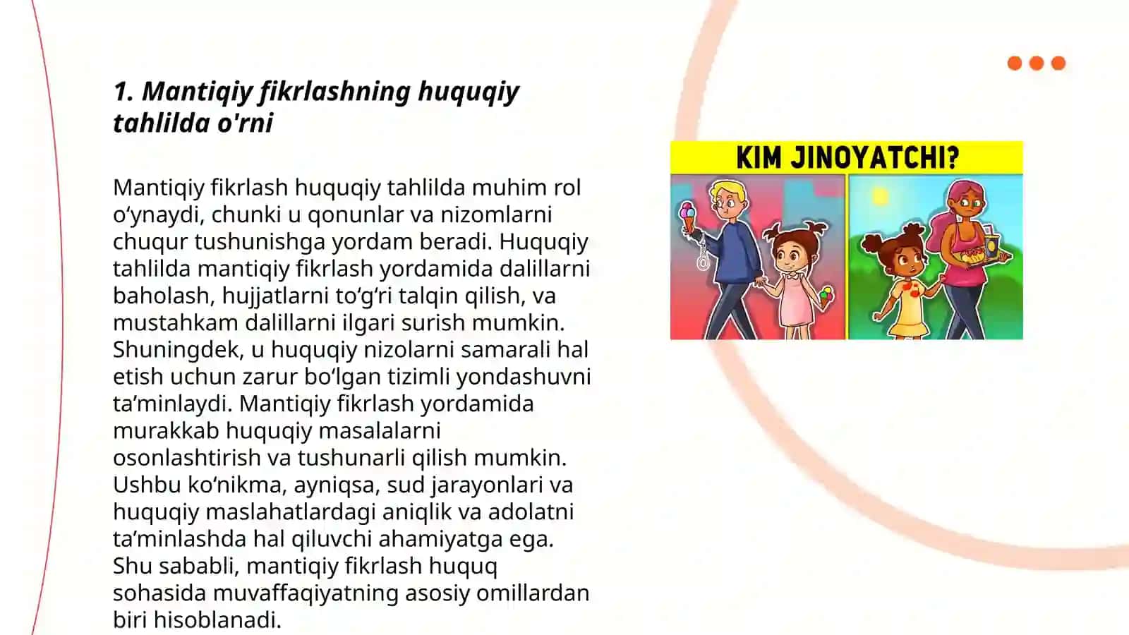 Mantiqiy to'g'ri fikrlash va huquqiy asoslashning yurist faoliyatidagi roli 3