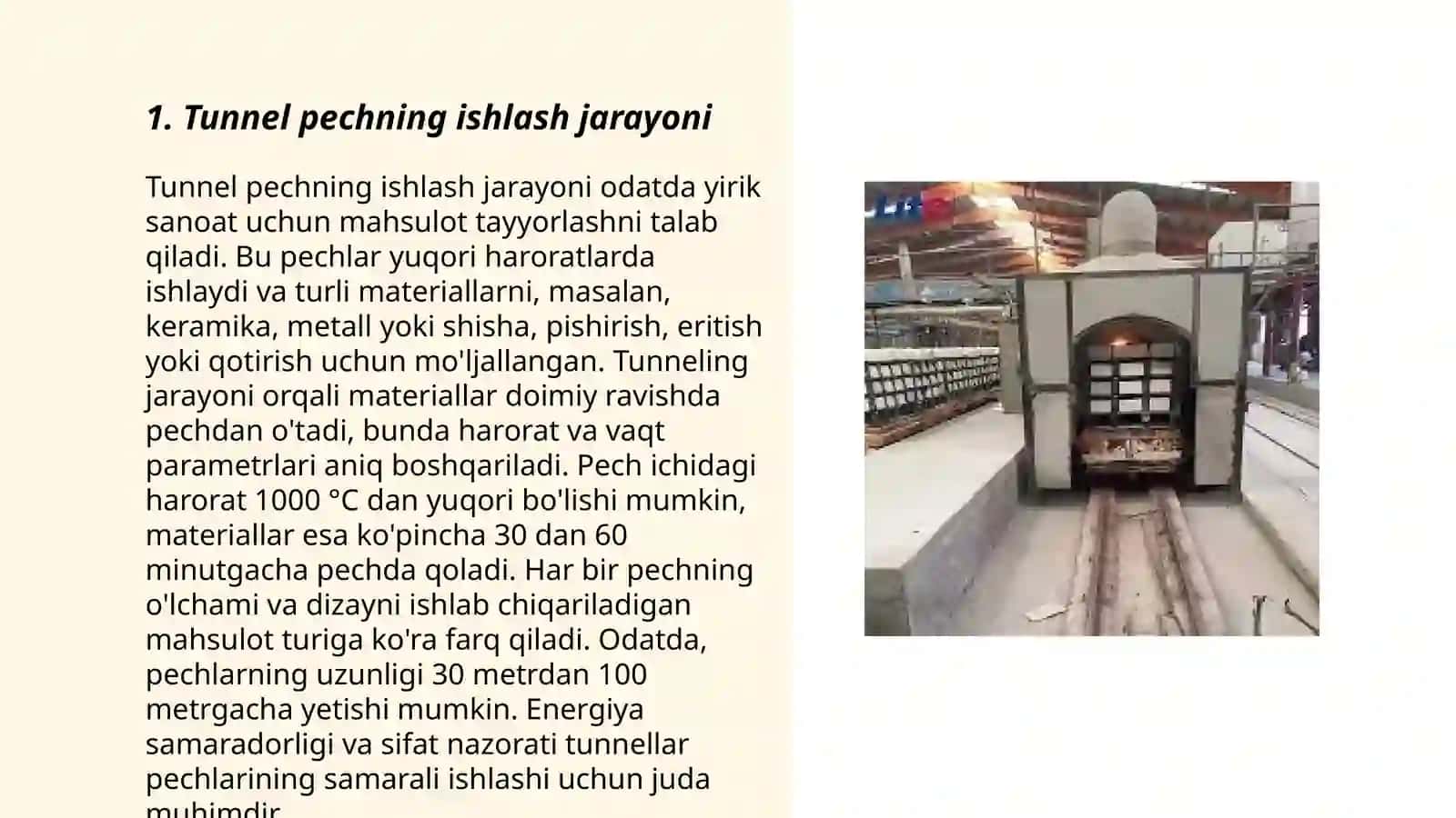 Tunnel pechning ishlash jarayoni 3