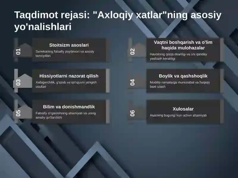 Senekaning 'Lutsiliyga axloqiy xatlari' asari 3