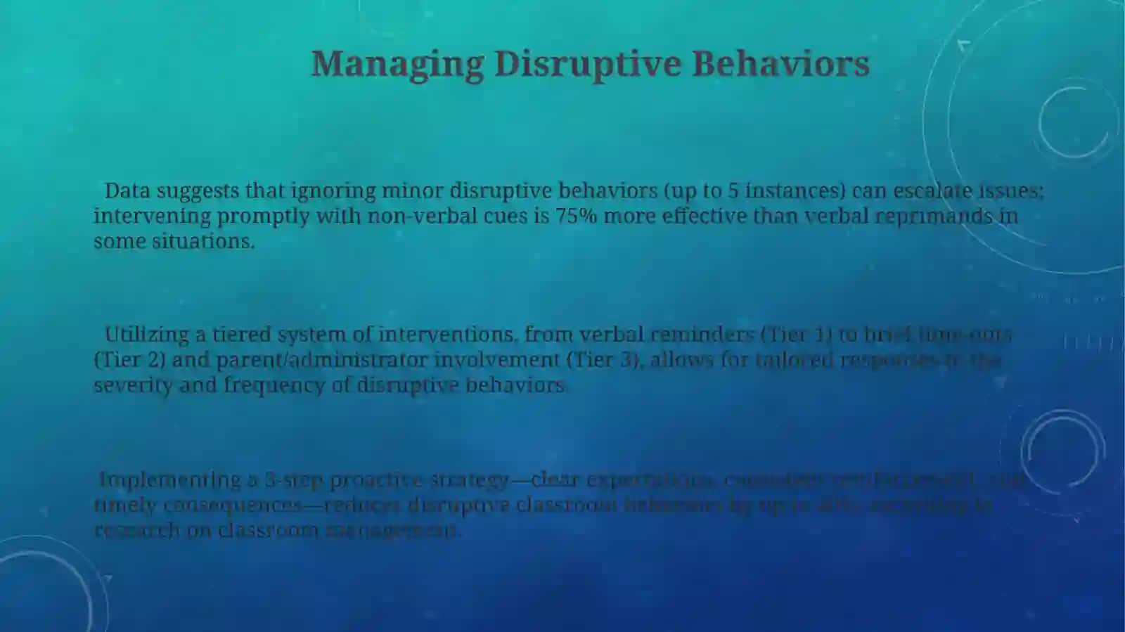 Disruptive Behaviors Management 3