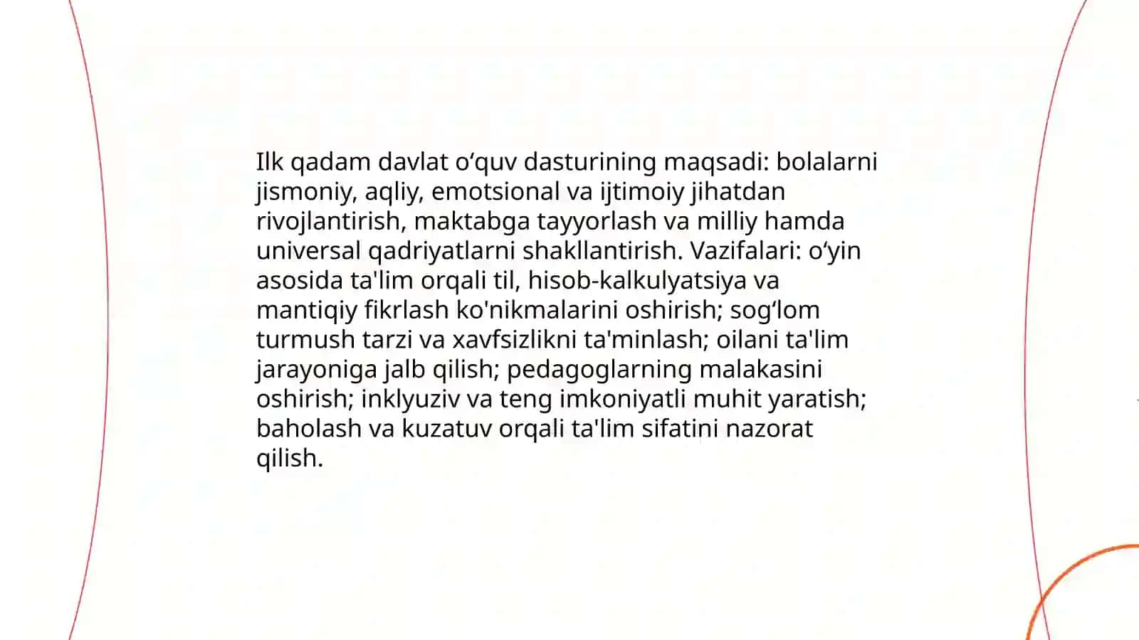 Ilk qadam davlat oʻquv dasturini mazmun mohiyati 3