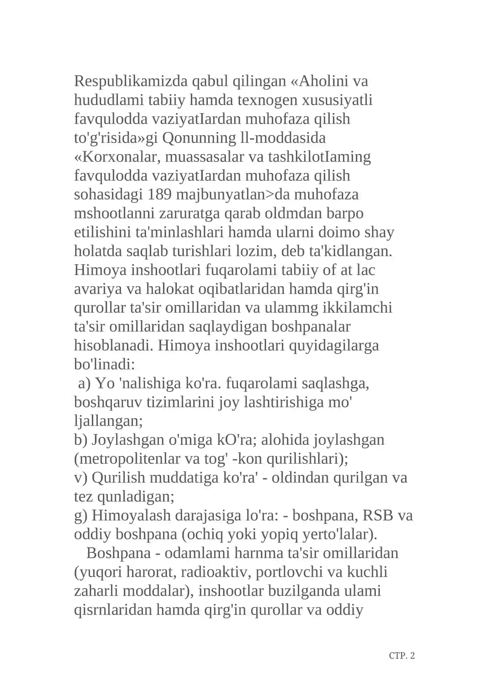 Fuqarolarni xavfli hududdan xavfsiz hududga ko'chirishni tashkil etish 3