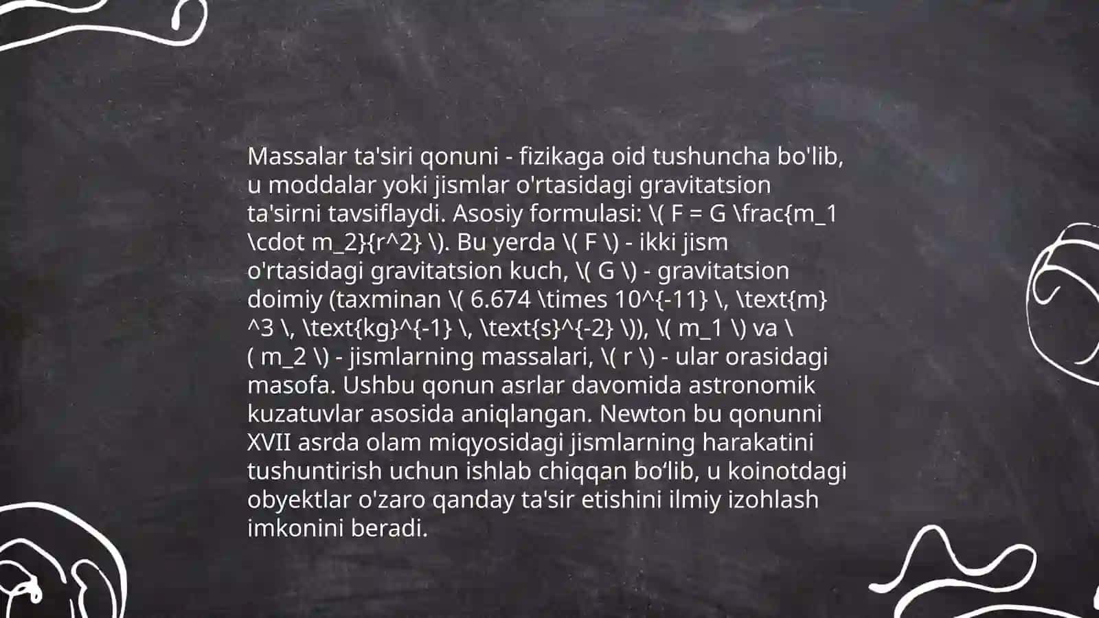 Massalar ta'siri qonuni sifat analizining asosidir 3