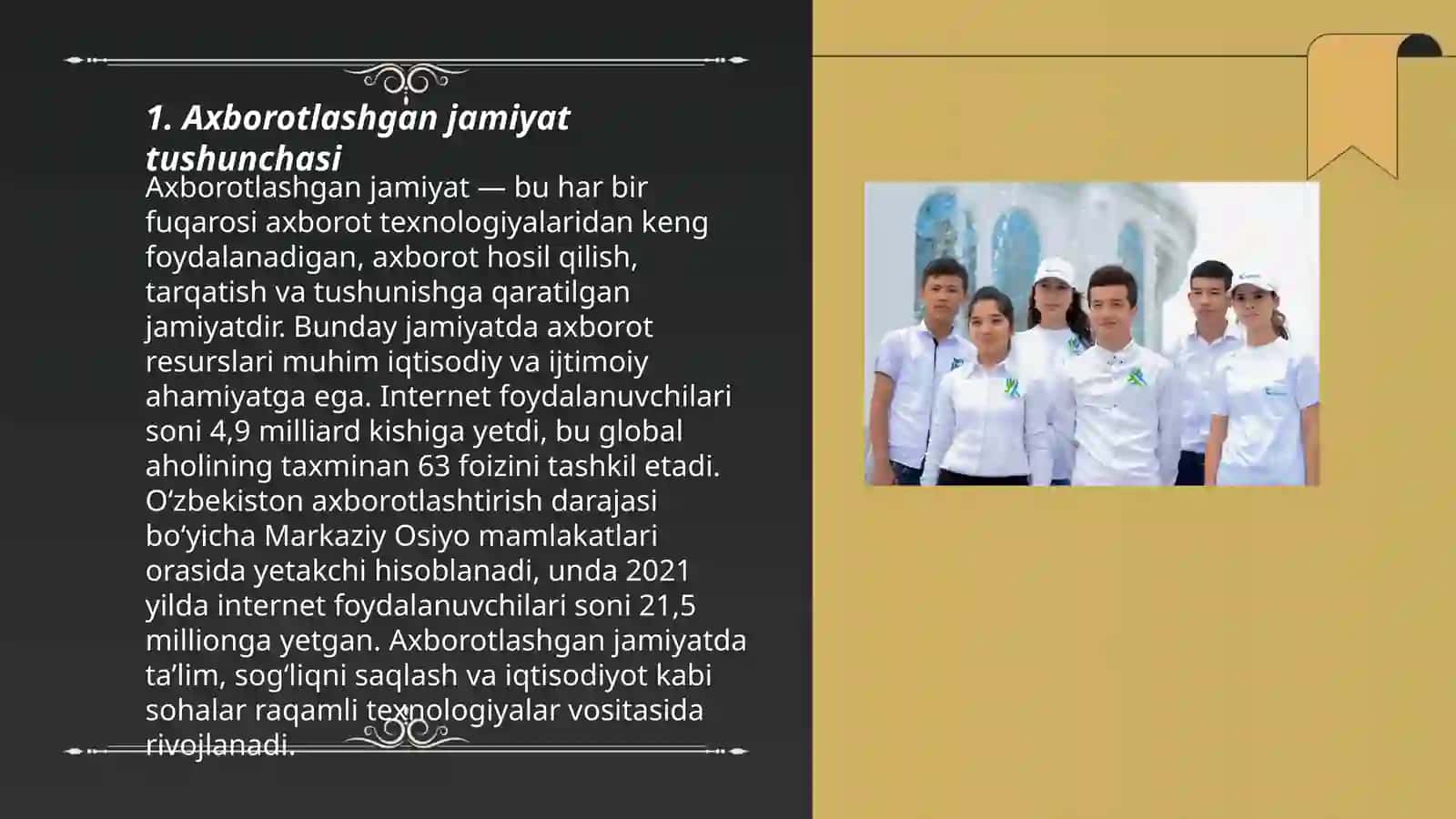 Axborotlashgan jamiyat va uning istiqbollari 3