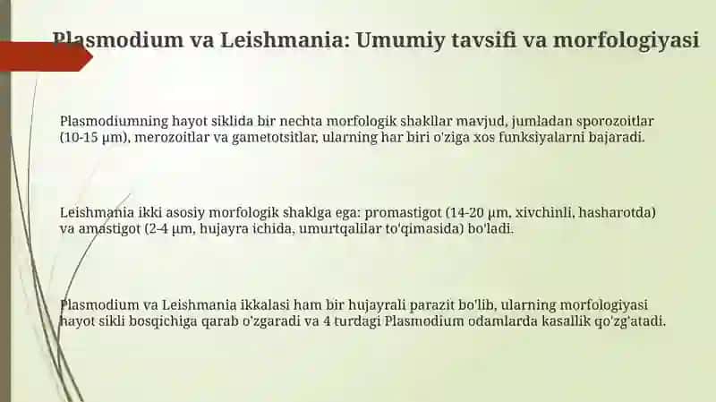 Sodda patogen jonivorlar,Bezgak,layshmanioz qo'zg'atuvchilari 3