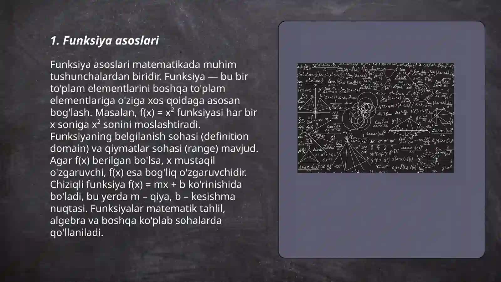 Funksiyalar mavzusi bo'yicha o'yin mashg'ulotini loyihalashtirish 3