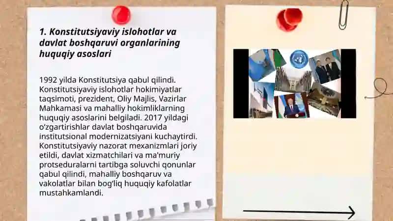 Mustaqillik yillarida davlat boshqaruvi tizimida amalga oshirilgan islohotlar 3