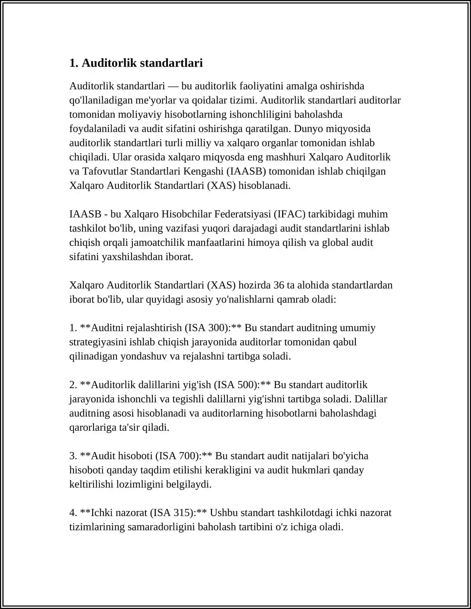 AUDITORLIK AMALLARI VA AUDITORLIK DALILLARNI TOPLASH 3