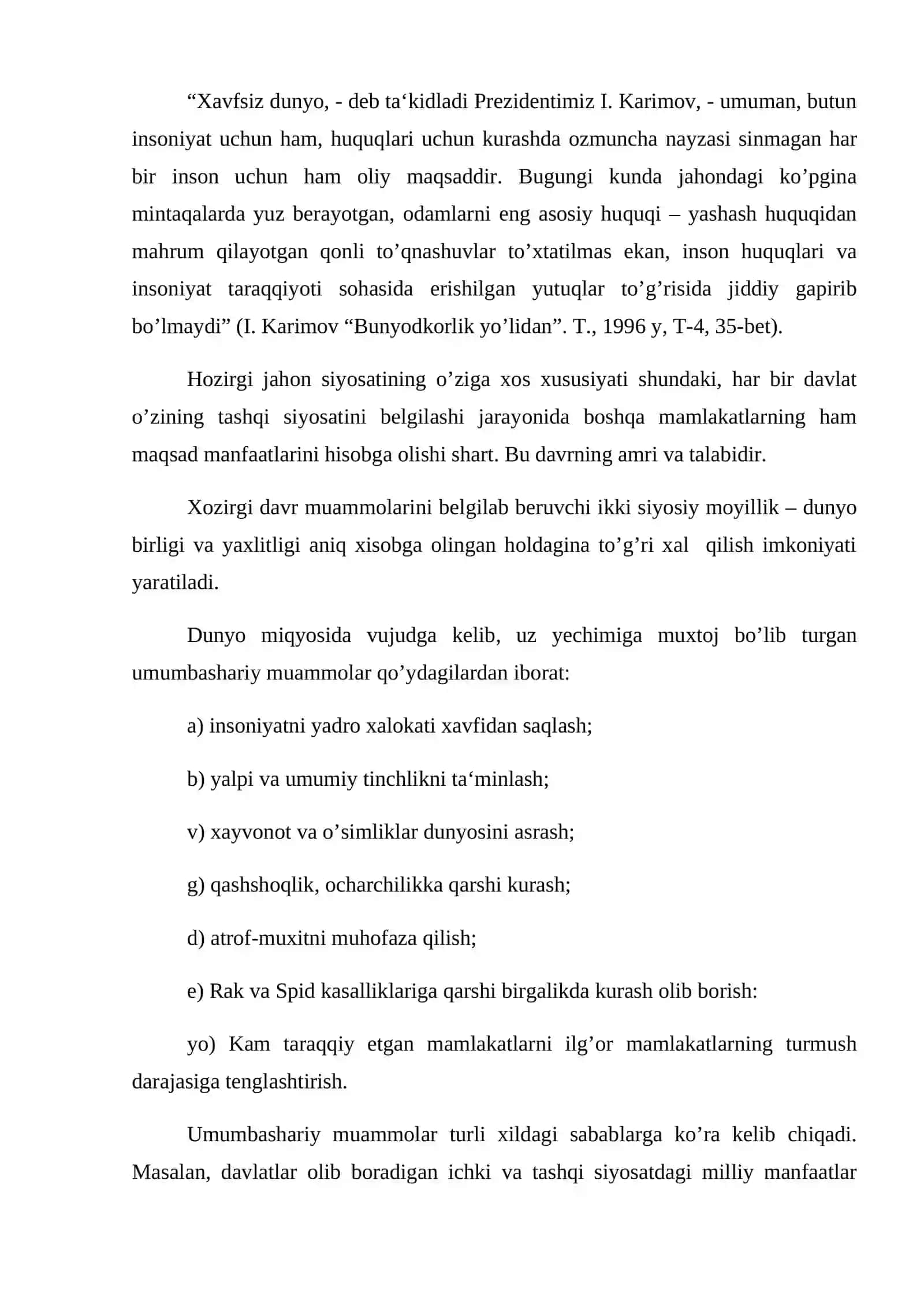 Umumbashariy siyosiy muammolar 3