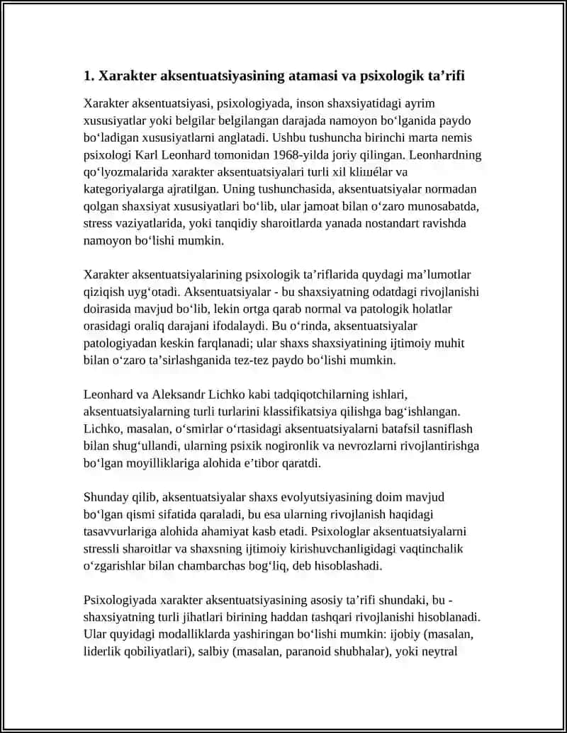 PSIXOLOGIYADA XARAKTER AKSENTUATSIYASI TUSHUNCHASINI ISHLAB CHIQISH 3