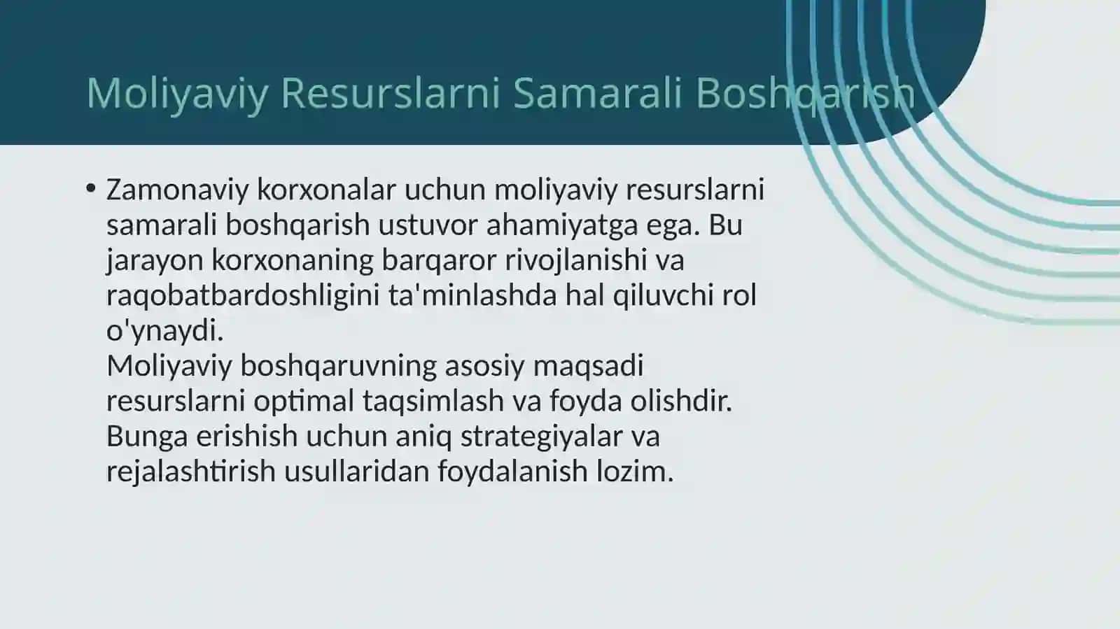 Daromad va xarajatlarni rejalashtirish haqida umumiy tushunchalar 3