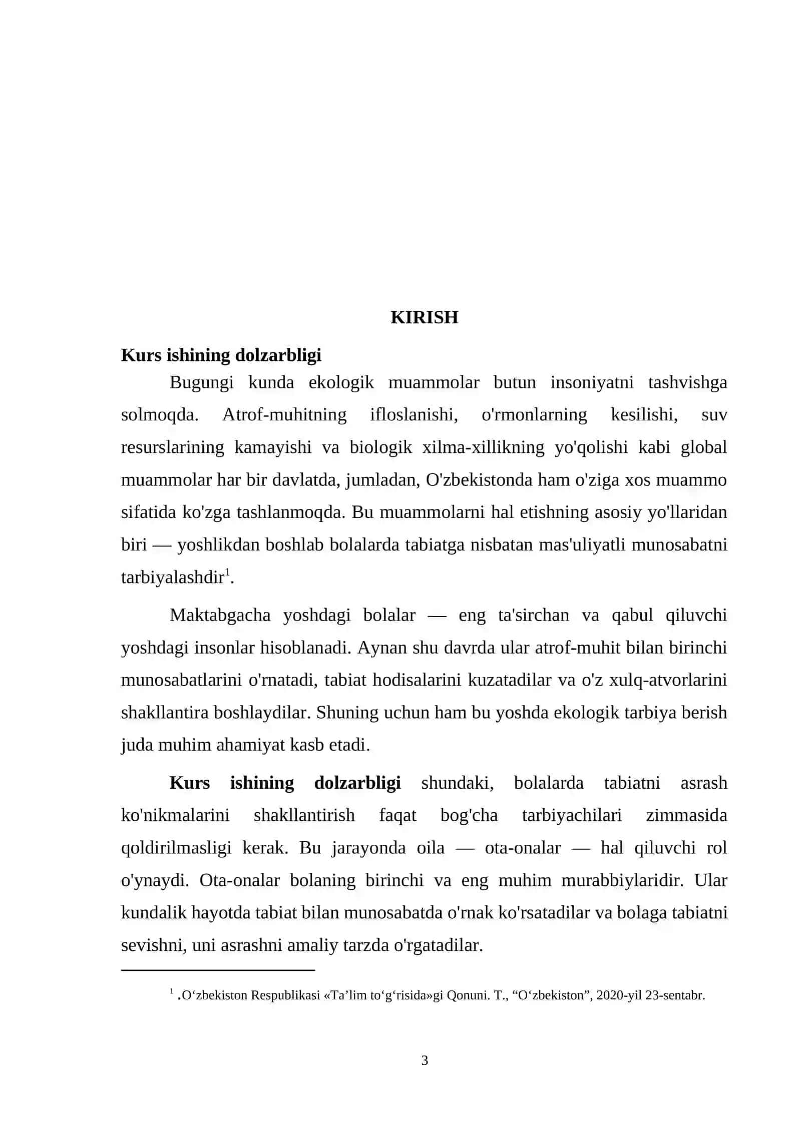 Bolalarni tabiatni asrashga o'rgatishda ota-onalar bilan hamkorlikning amaliy jihatlari 3