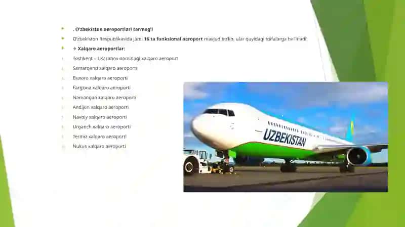 O‘zbekiston aeroportlari va aerodromlari haqida ma’lumot 3
