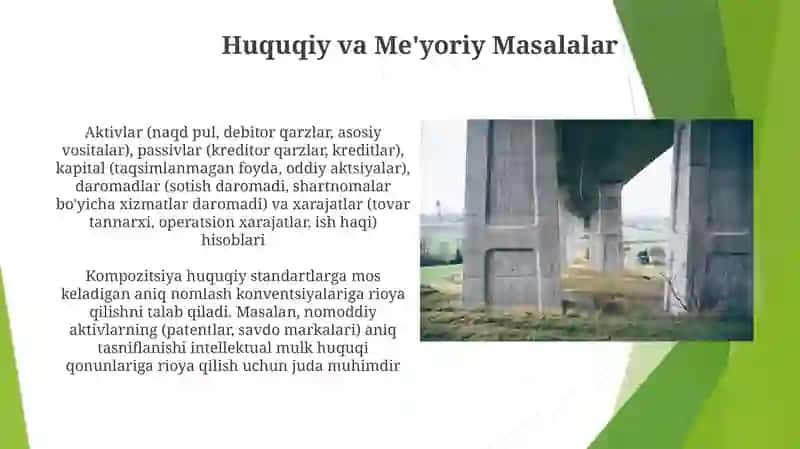 Buxgalteriya hisobi schyotlarining mazmuni, tuzilishi va tarkibi 3
