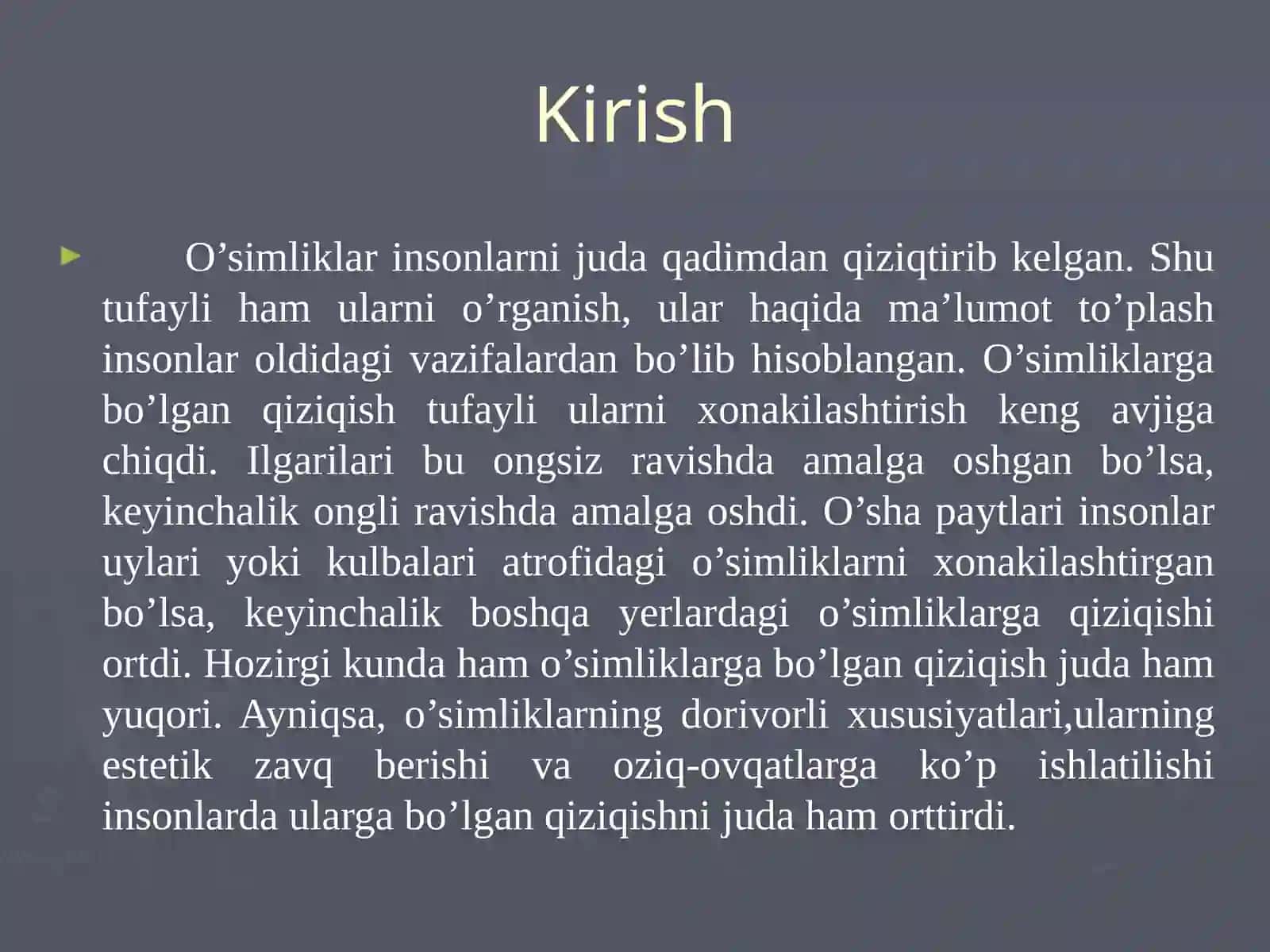 TROPIKDA TARQALGAN OZIQ OVQATOʻSIMLIKLARI 3