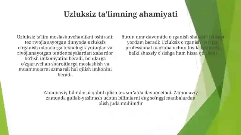 O'Zgarishlardan To'Xtamaslik Ilm Va Zamonaviy Bilim Olish 3