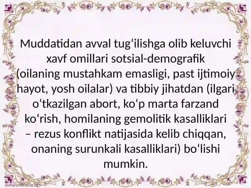 Muddatiga yetmay tug’ulgan chaqaloqlar 3