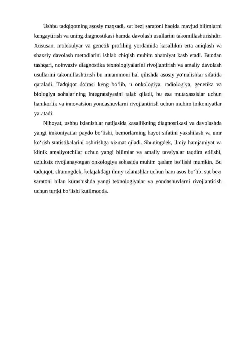 Sut bezi saratoni va uning bosqichlarining diagnostikasi va davolashi 3