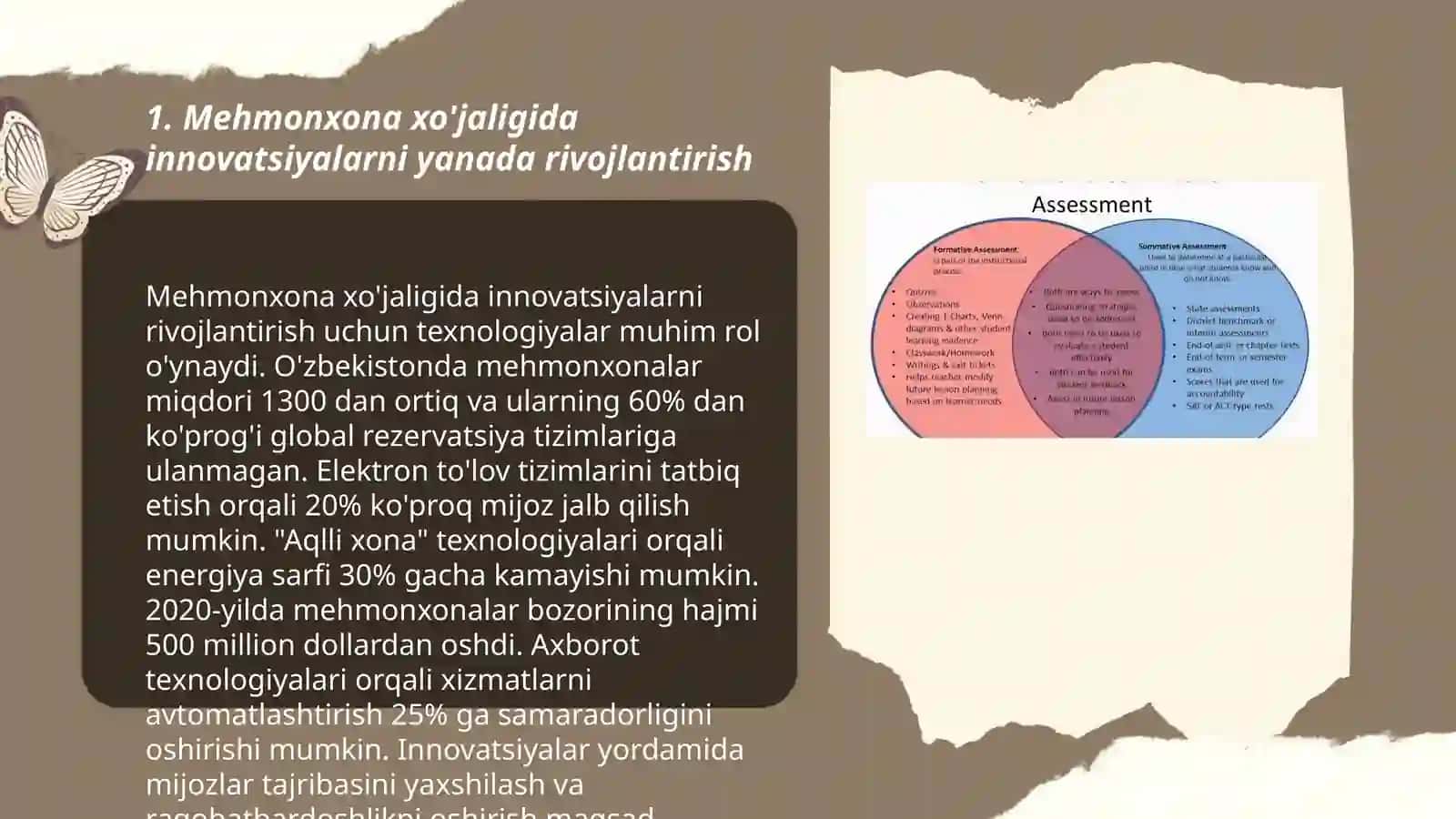 Mehmonxona xo'jaligida innovatsion faoliyatni baholashning asosiy mezonlari 3