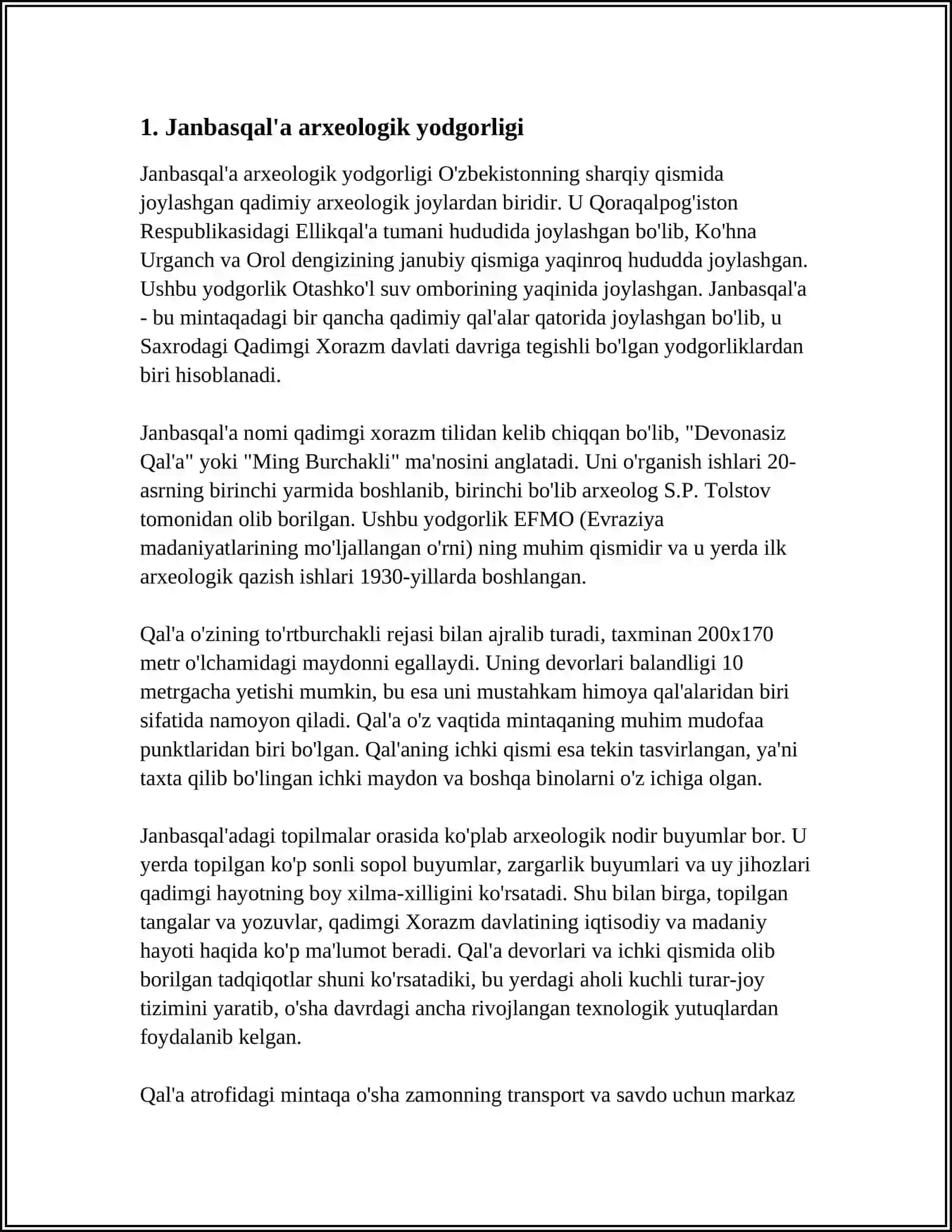OʻZBEKISTONNING ILK TEMIR DAVRI ARXEOLOGIYA YODGORLIKLARI 3