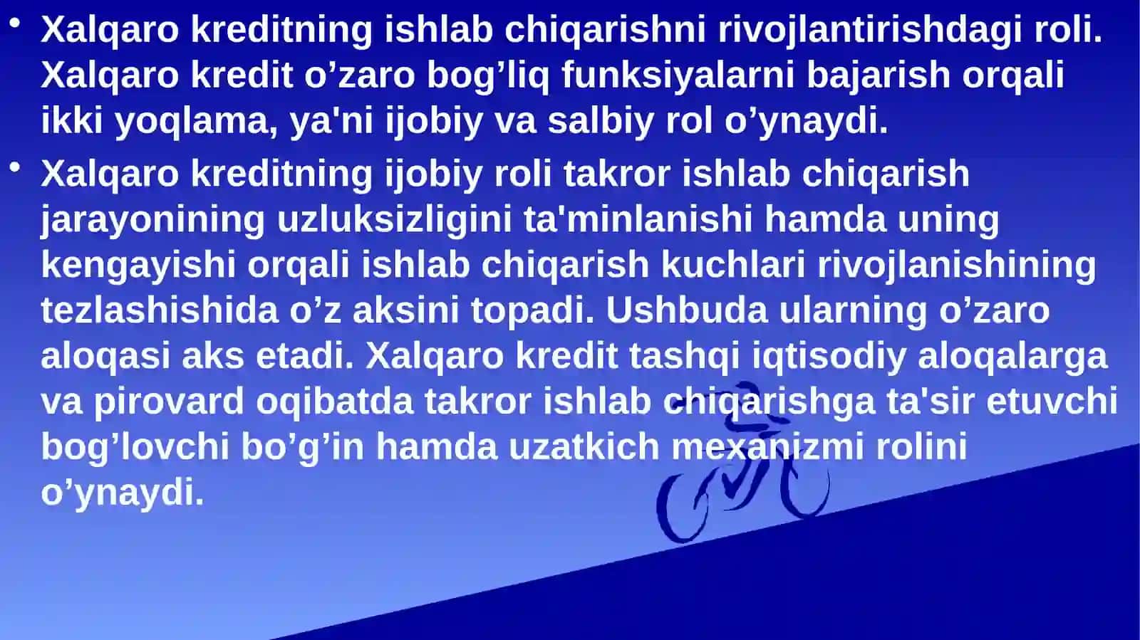 Xalqaro kredit munosabatlari shakillanishi va rivojlanish bosqichlari 3