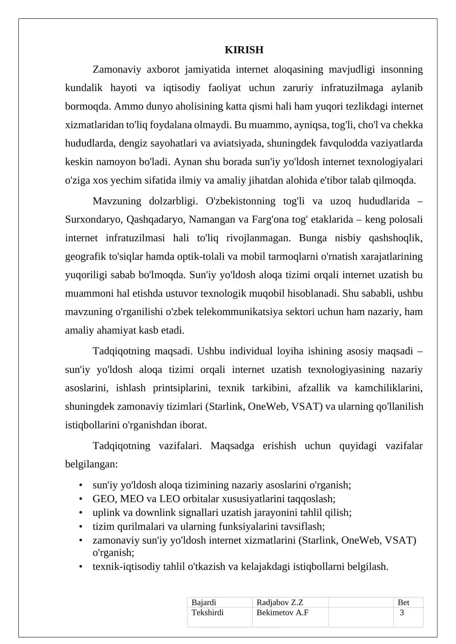 Sun’iy yo’ldosh aloqa tizimi orqali internet uzatish texnologiyasi 3