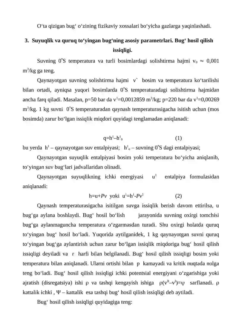 Suv bug‘i. Bug‘lanish va kondensatsiya 3