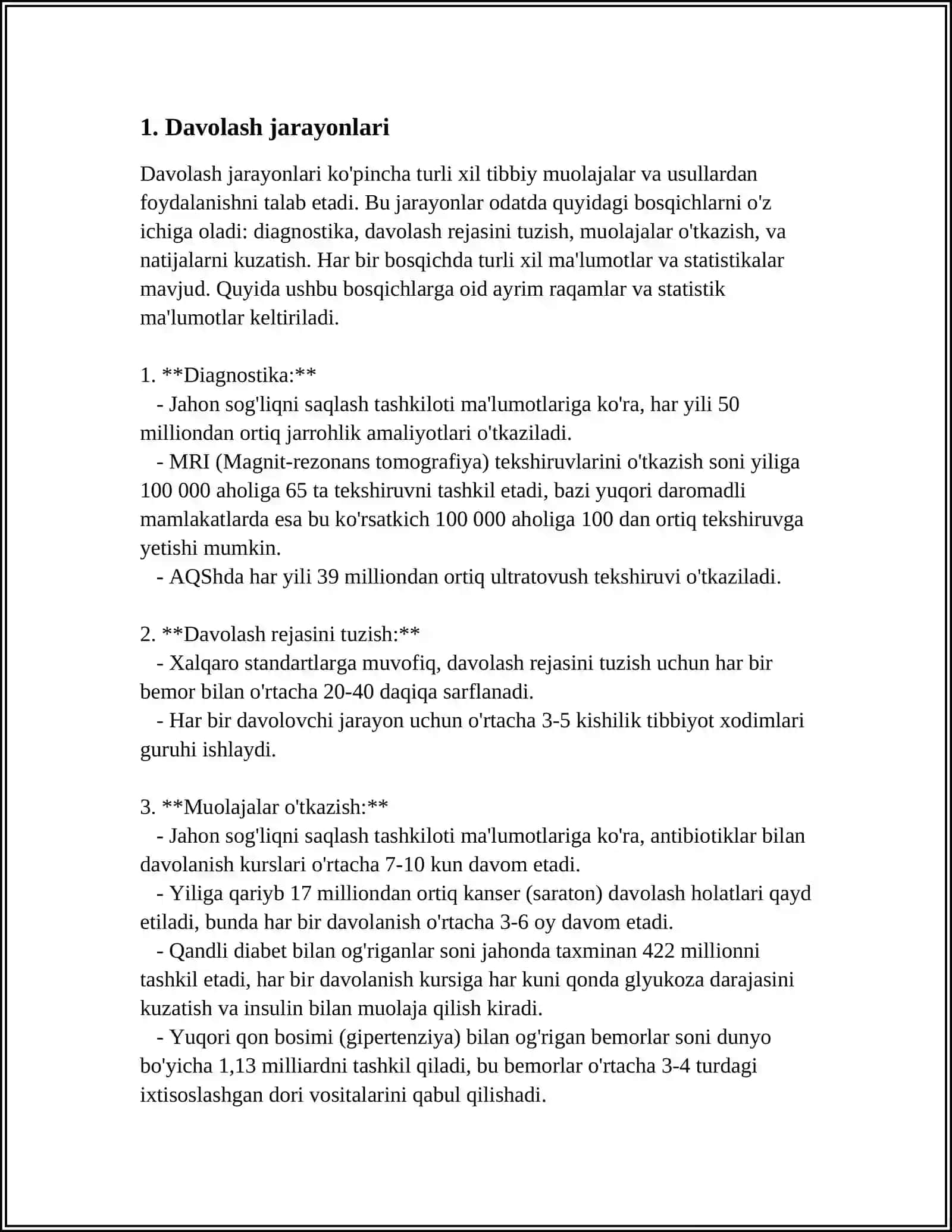 MUSTAQIL ISH Mavzu: DAVOLASH ISHI 3