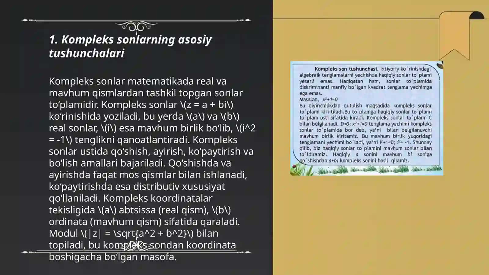 Kompleks sondan ildiz chiqarish 3
