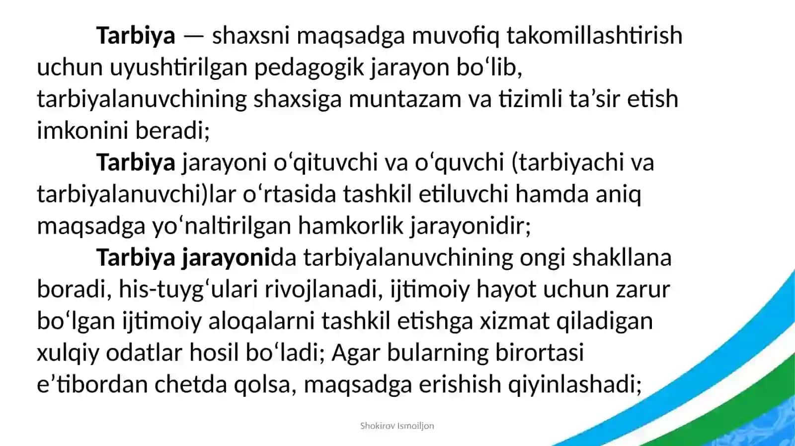 Tarbiya jarayoni 3