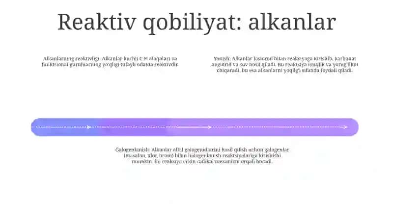 Reaksion Qobiliyat. Uglevodorodlar 3
