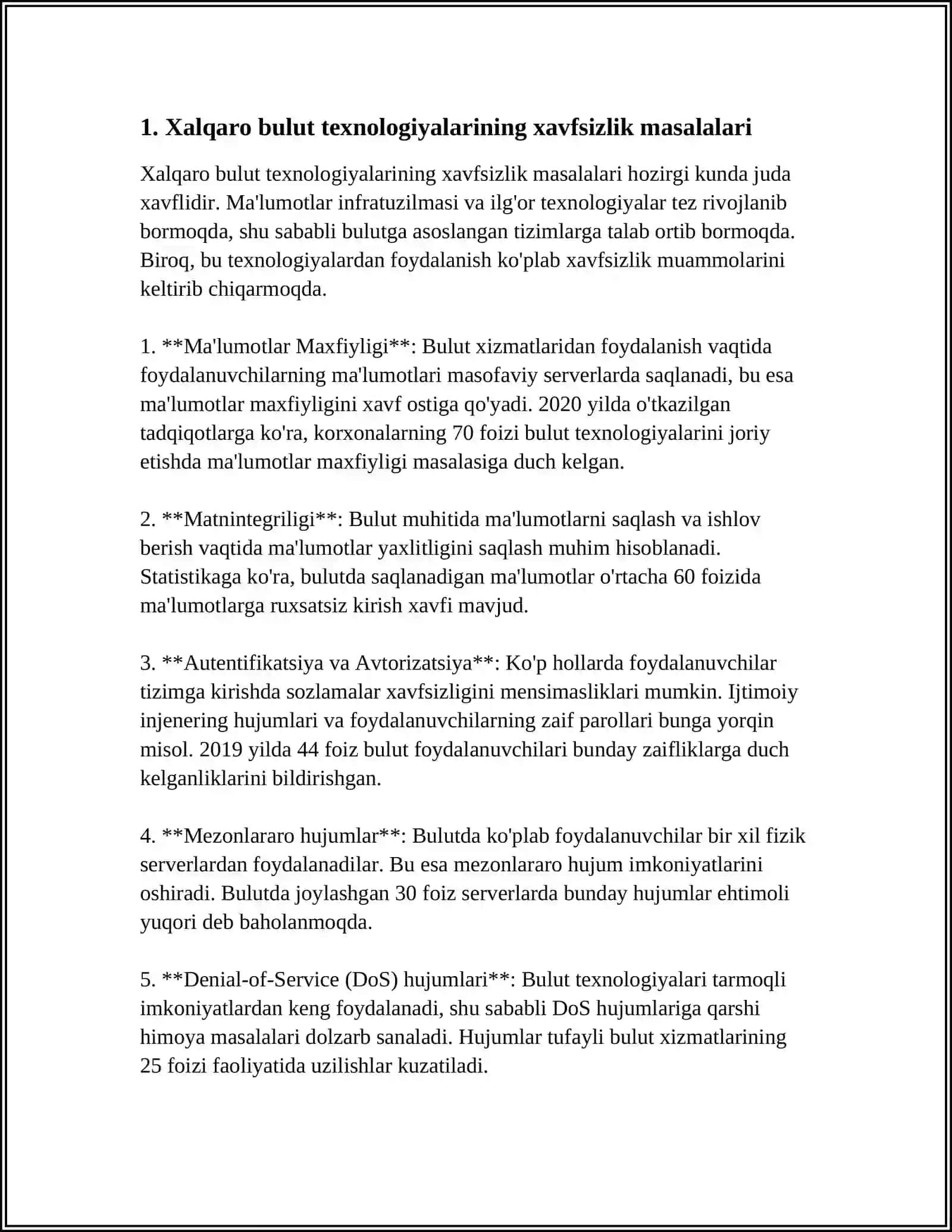 XALQARO BULUT TEXNOLOGIYALARINING LIMITLARI 3
