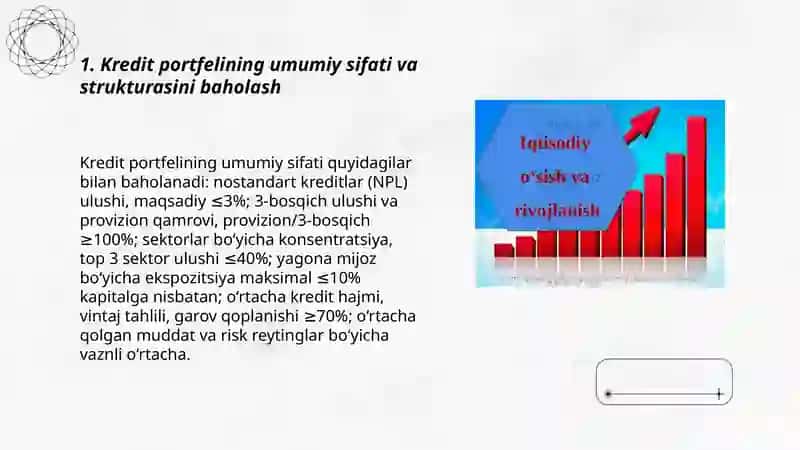 Bankning kredit portfelini baholash, mintaqadagi makroiqtisodiy vaziyatni tahlil qilish 3