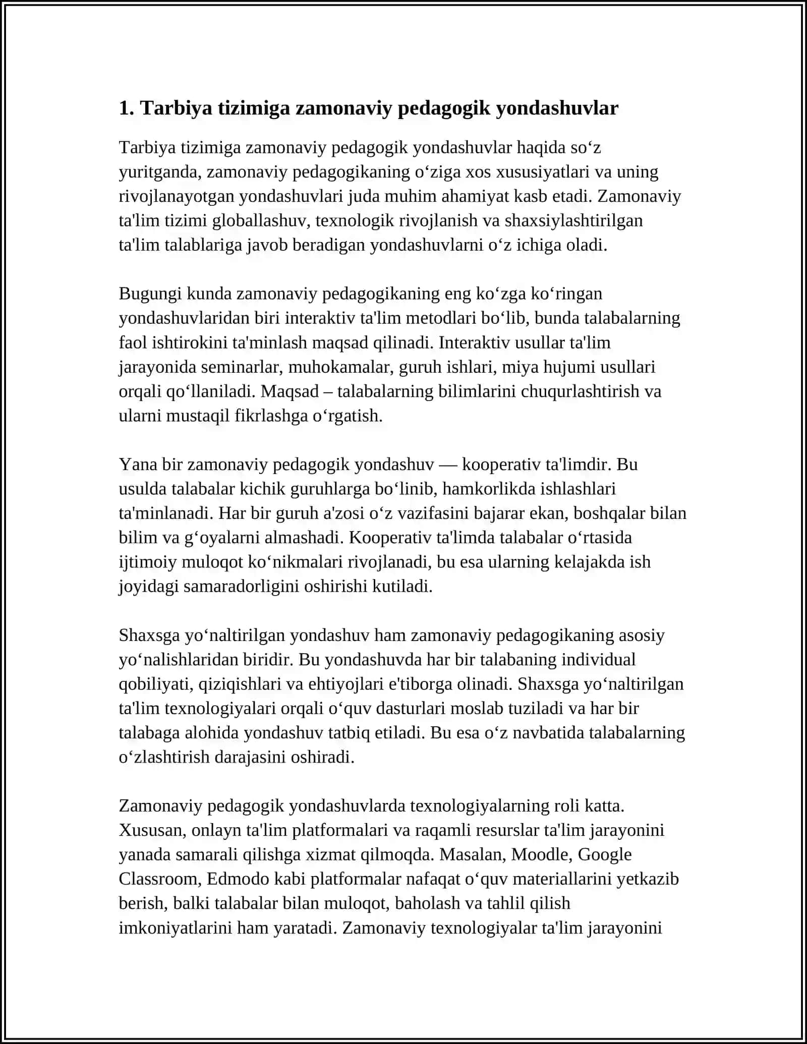 TARBIYA TIZIMIGA PEDAGOGIK YONDASHUV 3