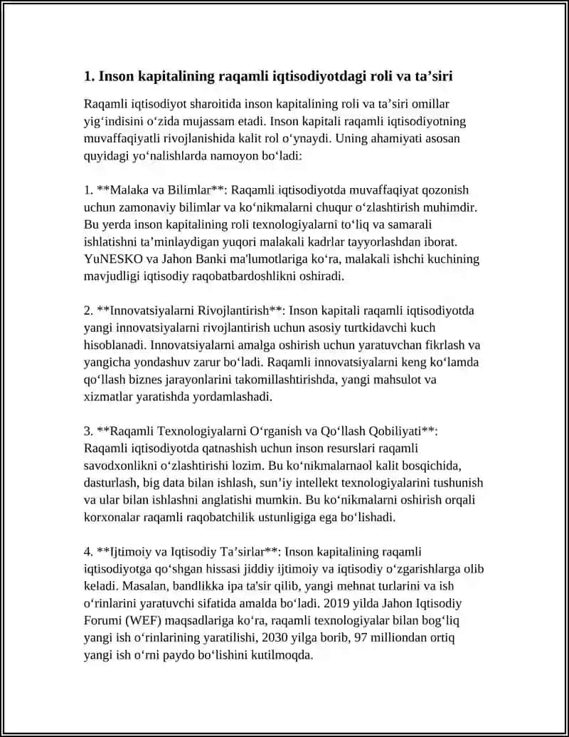 RAQAMLI IQTISODIYOTDA INSON KAPITALINING ORNI VA RAQAMLI KOMPETENSIYALARI 3