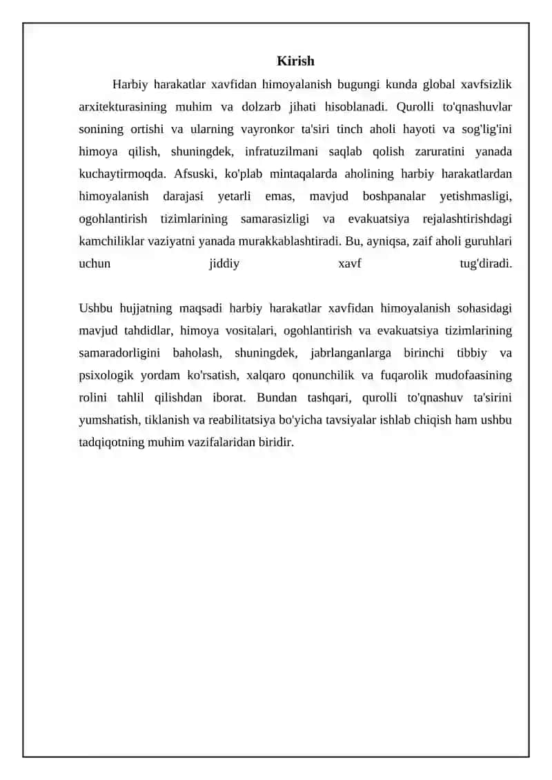 Harbiy harakatlar xavfidan himoya: Asosiy tushunchalar va xavf turlari 3