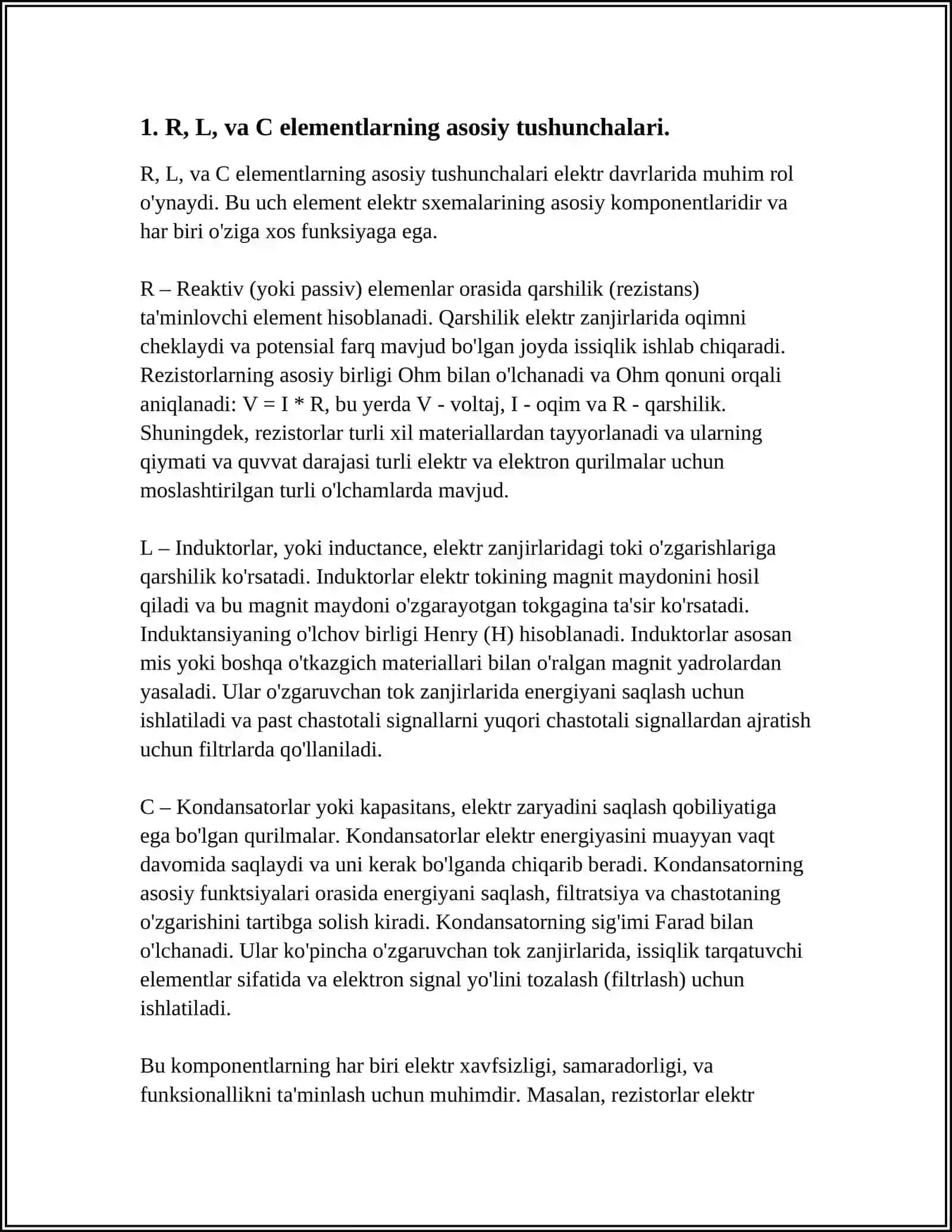 R L C ELEMENTLARI KETMA-KET VA PARALLEL ULANGAN UZGARUVCHAN TOK ZANJIRLARI 3