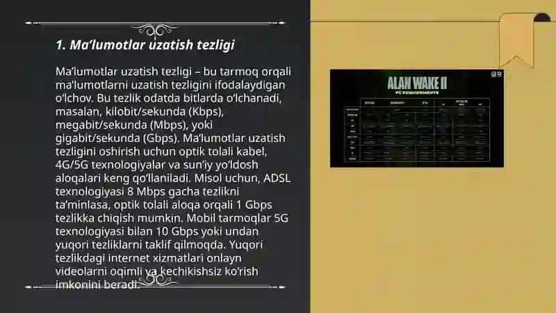 ma’lumotlar uzatish tarmoqlari va tizimlarining sifat ko‘rsatkichlari va ularga qo‘yiladigan talablar 3