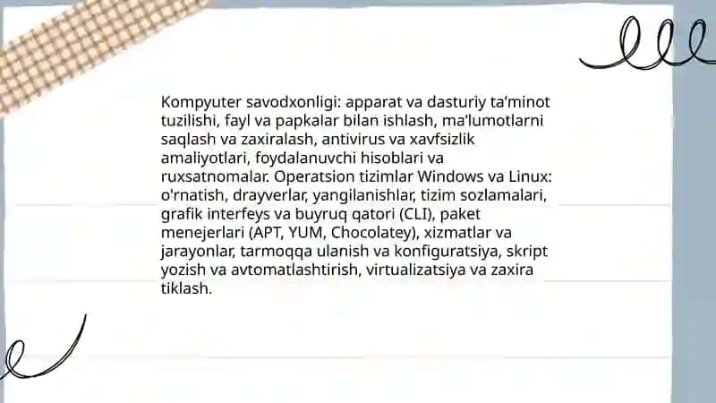 Texnologiya bilan bog’liq ko’nikmalar 3