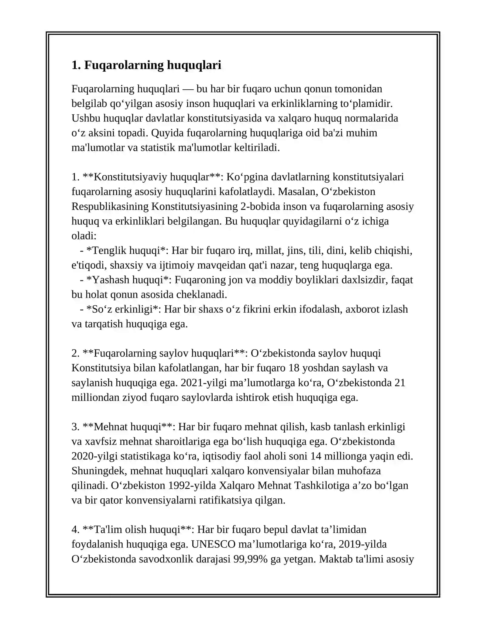 FUQAROLARNING FAVQULOTDA VAZIYATLARDAN MUHOFAZA QILISH SOHASIDAGI HUQUQ VA MAJBURIYLATLARI 3