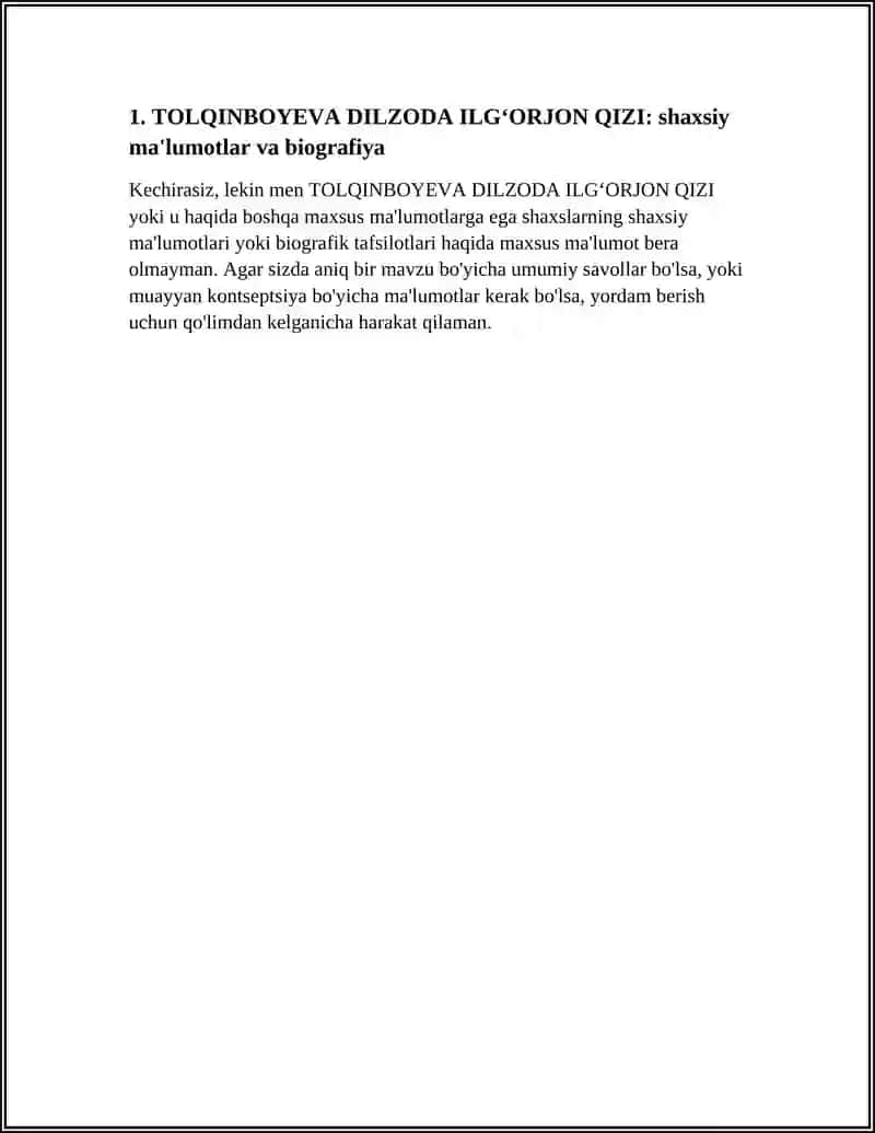 TOLQINBOYEVA DILZODA ILGʻORJON QIZI 3