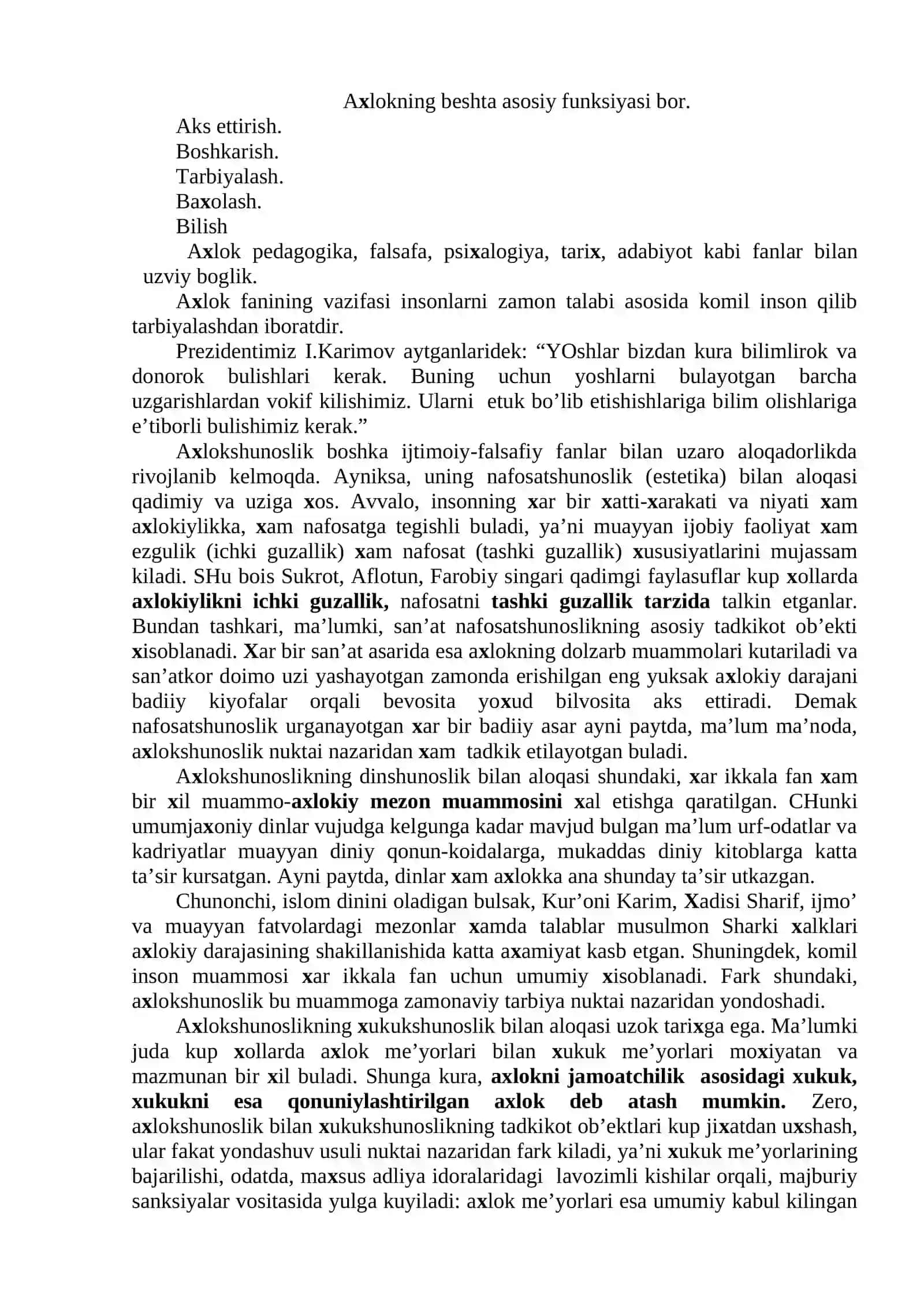 Axloqiy qadriyatlar falsafasi. Sog`lom turmush 3
