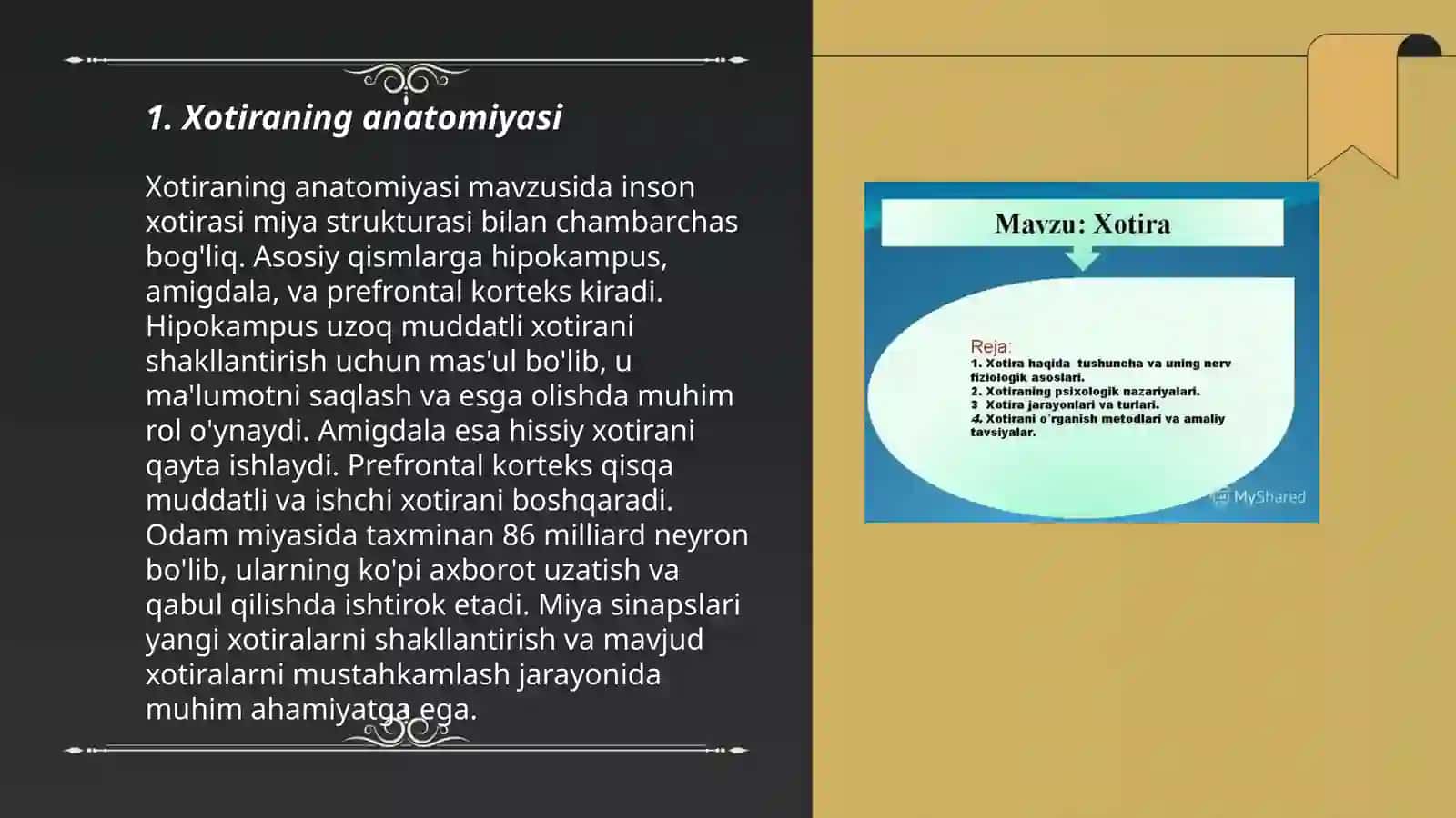 Xotira haqida tushuncha va uning nerv fiziologik asosi 3