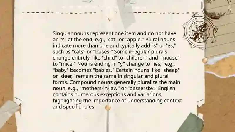 Singular and Plural Nouns 3