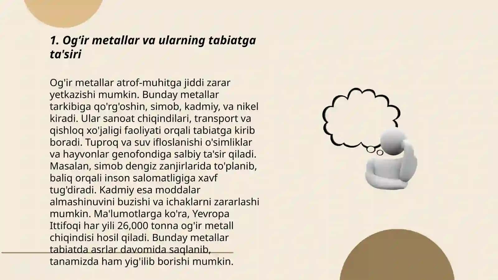 Ogʻir metallar va ularning tabiatga ta'siri 3
