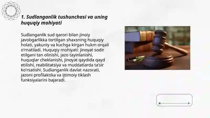 Sudlanganlikning huquqiy ahamiyati 3