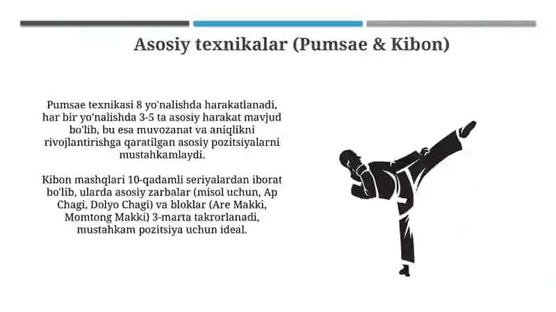 Taekvondoda texnik tayyorgarlik 3